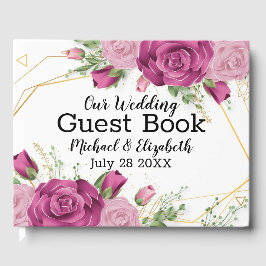 Livro de Visitas de Casamento Floral