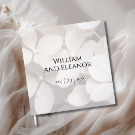 Livro de Visitas de Casamento Floral Branco Minima