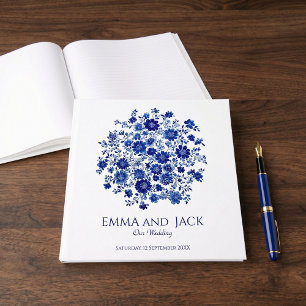 Livro de Visitas de Casamento Floral Chinoiserie A
