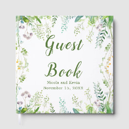 Livro de Visitas de Casamento Folhas de Eucalipto