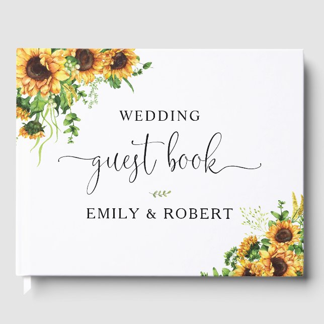Livro de Visitas de Casamento Girassol (Frente)