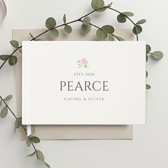 Livro de Visitas de Casamento Ivory | Chic Blush F (Criador carregado)