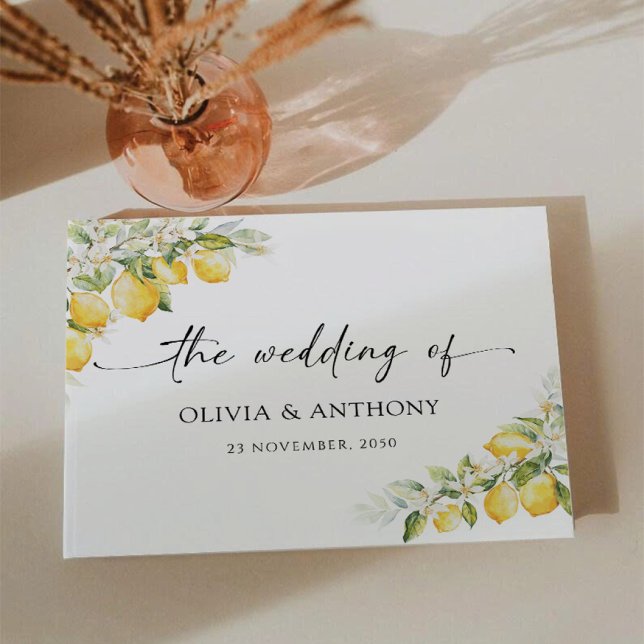 Livro de Visitas de Casamento Limão Verde Cítrico (Criador carregado)