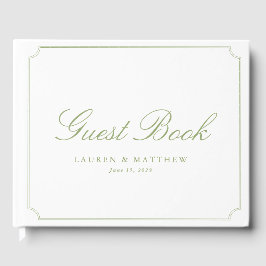 Livro de Visitas de Casamento Minimal Citrino Verd