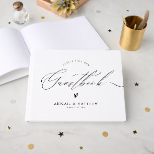 Livro de Visitas de Casamento Minimalista Moderno