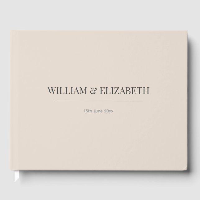 Livro de Visitas de Casamento Minimalista | Soft L (Frente)