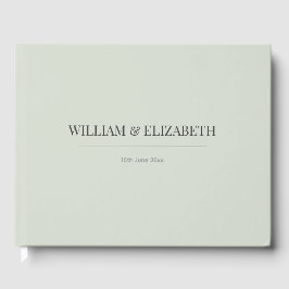 Livro de Visitas de Casamento Minimalista | Verde