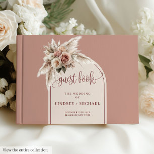 Livro de Visitas de Casamento Moderno com Arco de