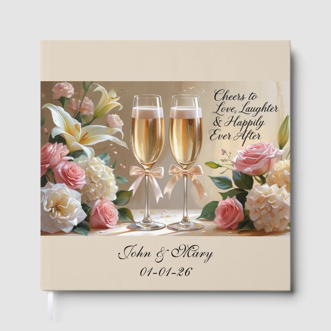 Livro de Visitas de Casamento Personalizado - Feli (Frente)