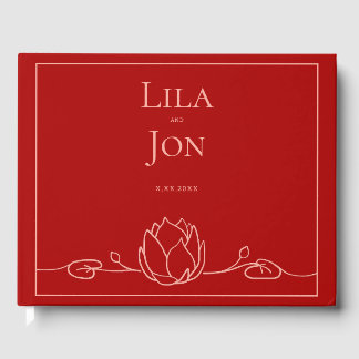 Livro de Visitas de Casamento Personalizado Lotus