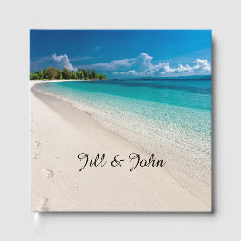 Livro de Visitas de Casamento Praia Personalizado