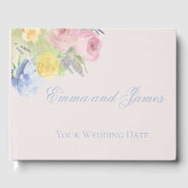 Livro de visitas de casamento romântico