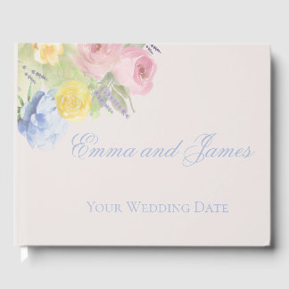 Livro de visitas de casamento romântico
