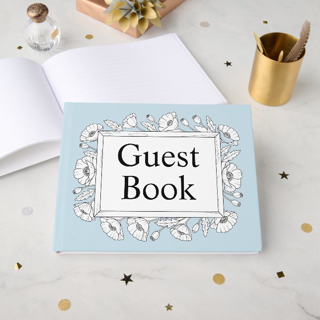 livro de visitas de casamento simples (Frente aberta)