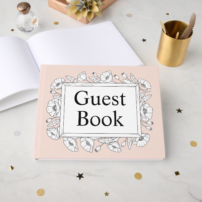 livro de visitas de casamento simples (Frente aberta)