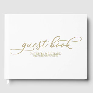 Livro de Visitas de Casamento Simples Chic Letra D