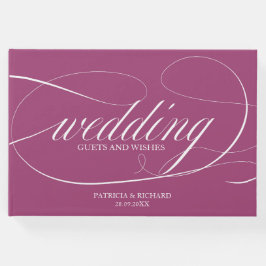 Livro de Visitas de Casamento Simples Elegante Cas