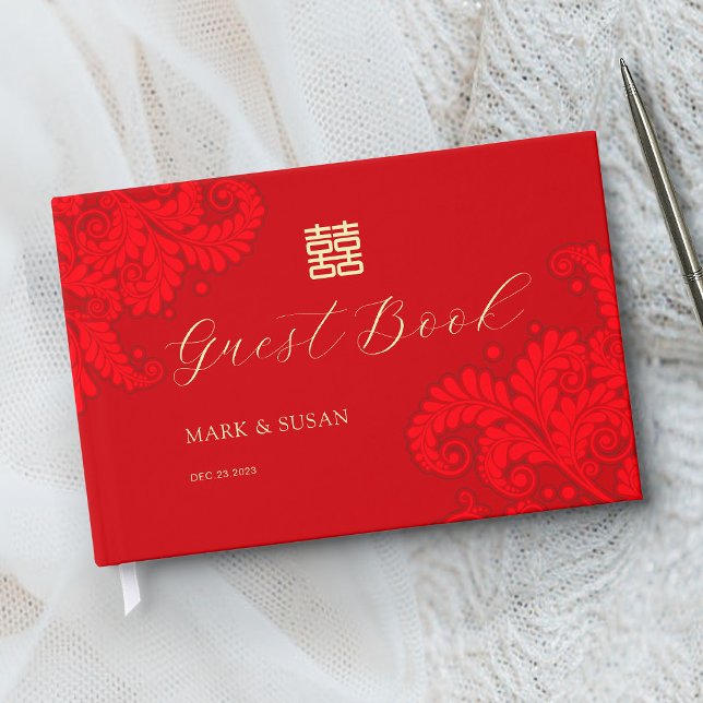 Livro de Visitas de Casamento Tradicional Chinês ( (Criador carregado)