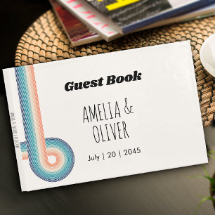 Livro de Visitas de Casamento Vintage Retro Antigo