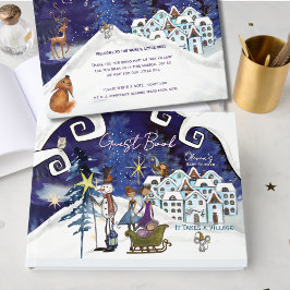 Livro de Visitas de Chá de Bebê Magia de Inverno A