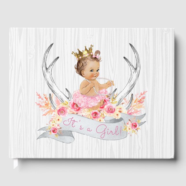 Livro de Visitas de Chá de Bebê Princesa Boho Chif (Frente)