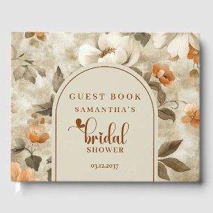 Livro de Visitas de Chás de Noiva Floral Boho Terr