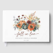 Livro de Visitas de Chuveirinho de Noiva de Outono