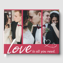 Livro de Visitas de Colagem de Casal 'O Amor é Tud