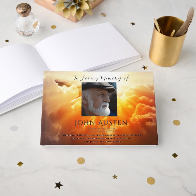 Livro de Visitas de Funeral (Frente aberta)