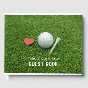 Livro de visitas de golfe bola de golfe para festa