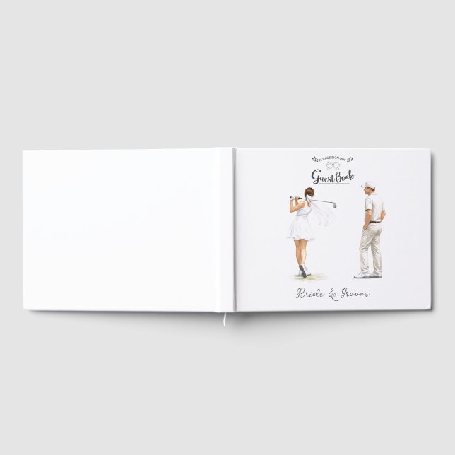 Livro de visitas de golfe para festa de casamento  (Completo)