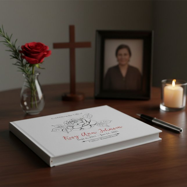 Livro de Visitas de Memorial de Funeral Personaliz (Criador carregado)
