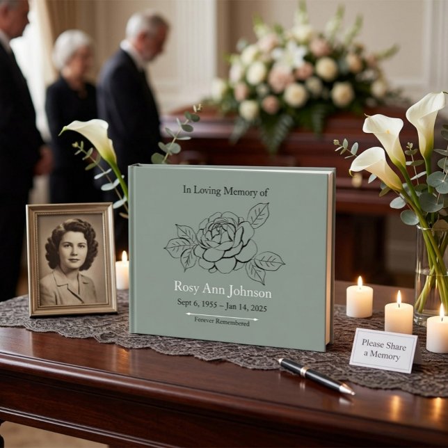Livro de Visitas de Memorial de Funeral Personaliz (Criador carregado)