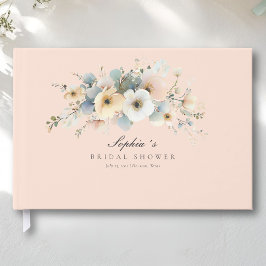 Livro de Visitas de Noiva Sofisticado Soft Bloom E