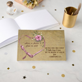 Livro de Visitas de Noivado com Versículo da Escri