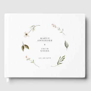 Livro De Visitas Decoração de casamento elegante e floral de flor s