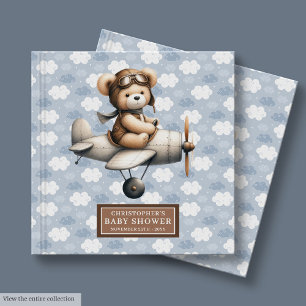 Livro De Visitas Decoração do Chá de fraldas do Piloto de Urso de T