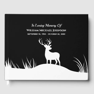 Livro De Visitas Deer In Loving Memory Lembrança Funeral