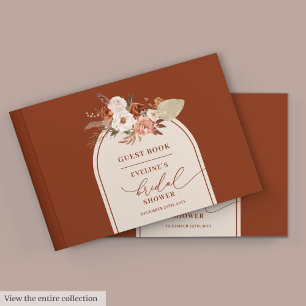 Livro De Visitas Delicar Pampas boho, laranja queimado