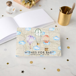 Livro De Visitas Desejos para Bebê  Chá de fraldas de balão de a
