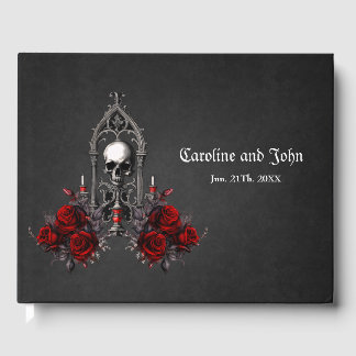 Livro De Visitas Design de casamento gótico e maravilhoso.