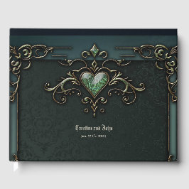 Livro De Visitas Design de colheita elegante e romântica.