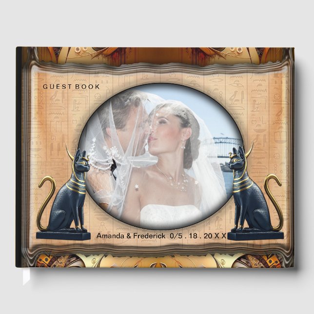 Livro De Visitas Design moderno egípcio, islâmico, árabe e africano (Frente)