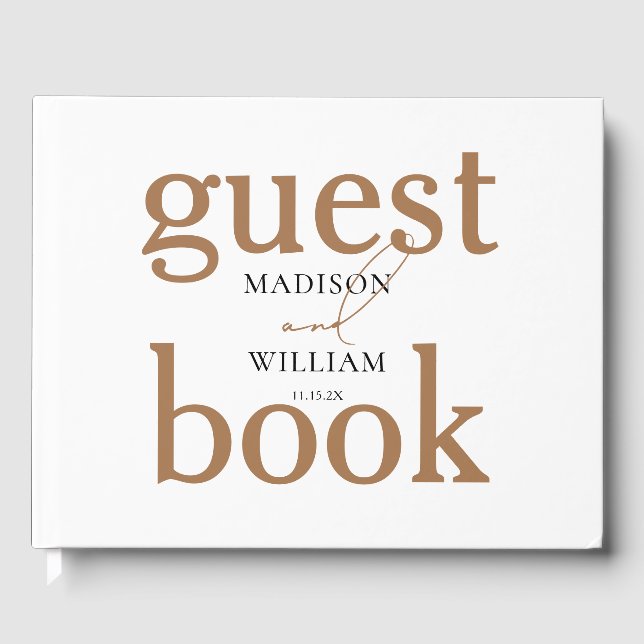 Livro De Visitas Design Negra Elegante com Moderno Glitter (Frente)