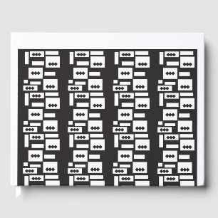 Livro De Visitas Design simétrico geométrico branco com nítido, cír