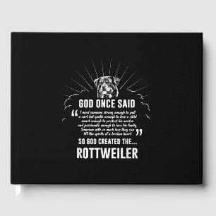 Livro De Visitas Deus Uma Vez Disse Rottweiler Amantes De Cães E