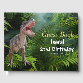 Livro De Visitas Dinossauros T Rex jungle Jurassic World