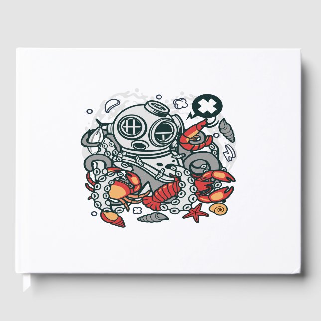 Livro De Visitas Diver Octopus (Frente)