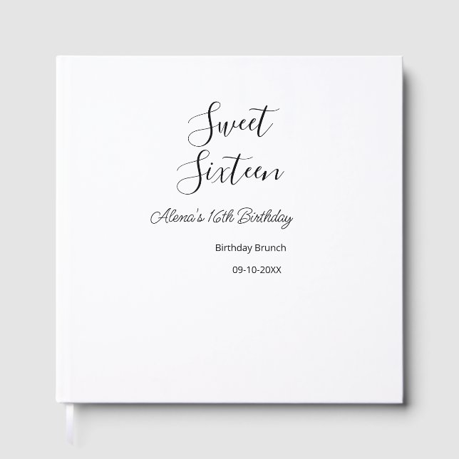 Livro De Visitas Doce, 16 anos, almoço de 16 anos, nome d (Frente)