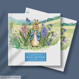 Livro De Visitas Doce Aquarela Chá de fraldas Peter Rabbit